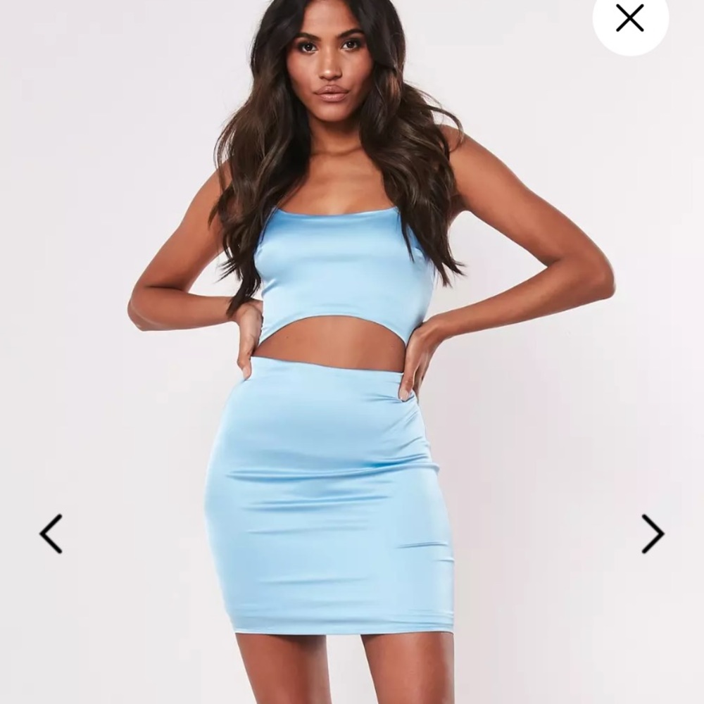 Misguided rib cut dress